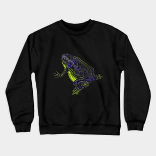 Skeleton Frog Interactive Yellow&Blue Filter By Red&Blue Crewneck Sweatshirt